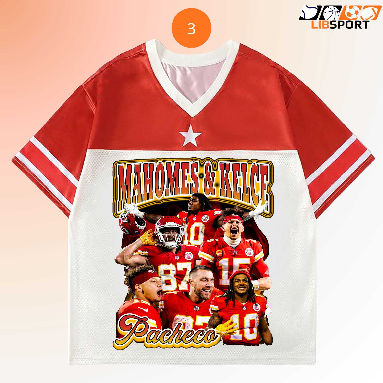 Travis Kelce Isiah Pacheco Jersey, Kansas City Chiefs Shirt, Unisex Nfl Fan Tee